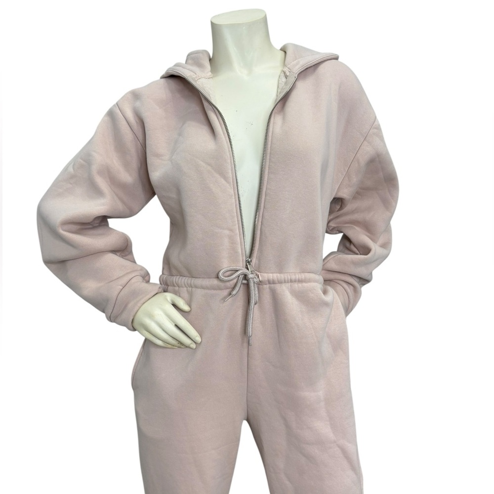 Zara Blush Pink Hooded Jumpsuit - Picture 7 of 11